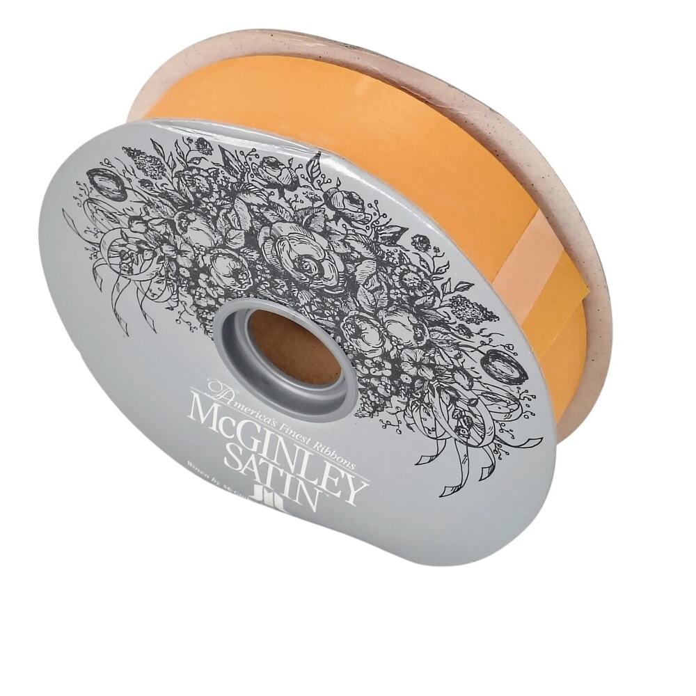 McGinley Satin Ribbon Gold #9 1 5/16" x 100 Yards Acetate Spool NEW Craft